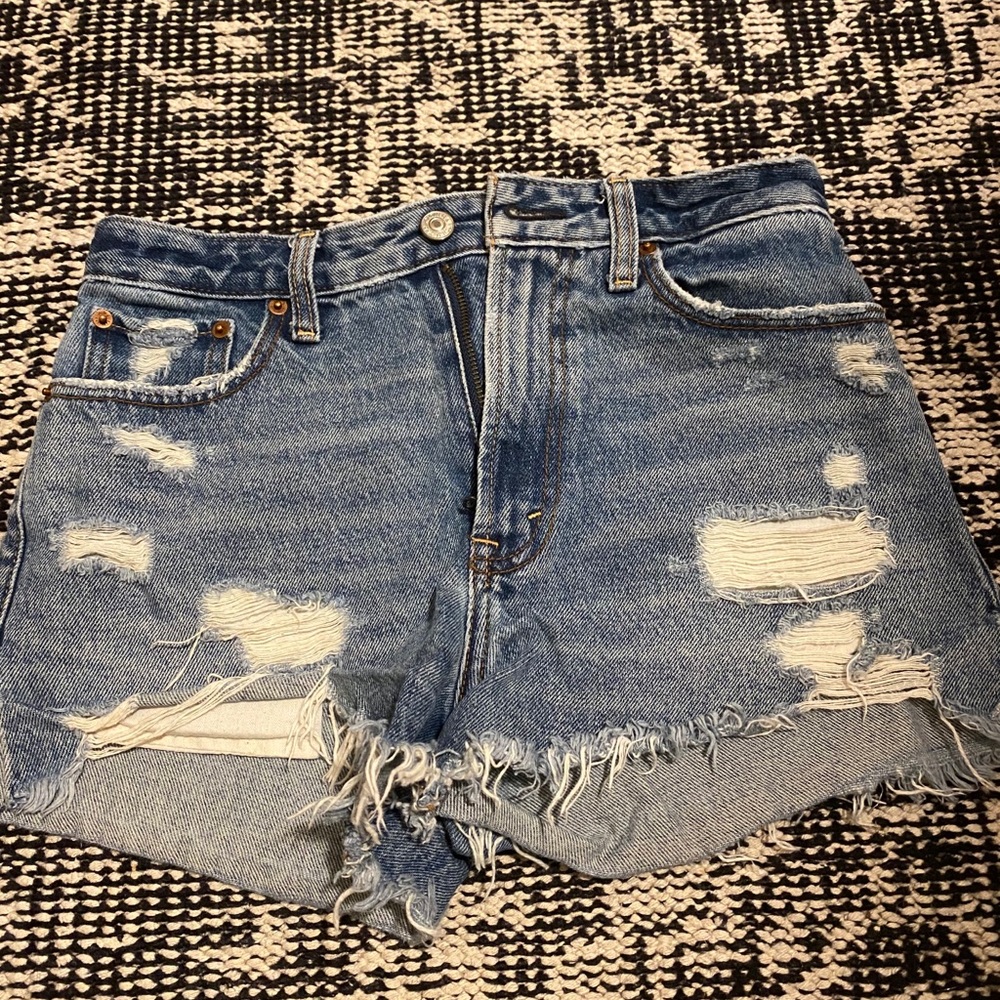 Abercrombie & Fitch Distressed Denim Shorts